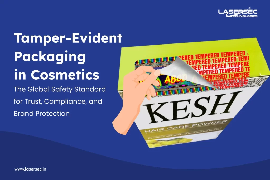 Tamper-evident packaging protecting cosmetic products from contamination