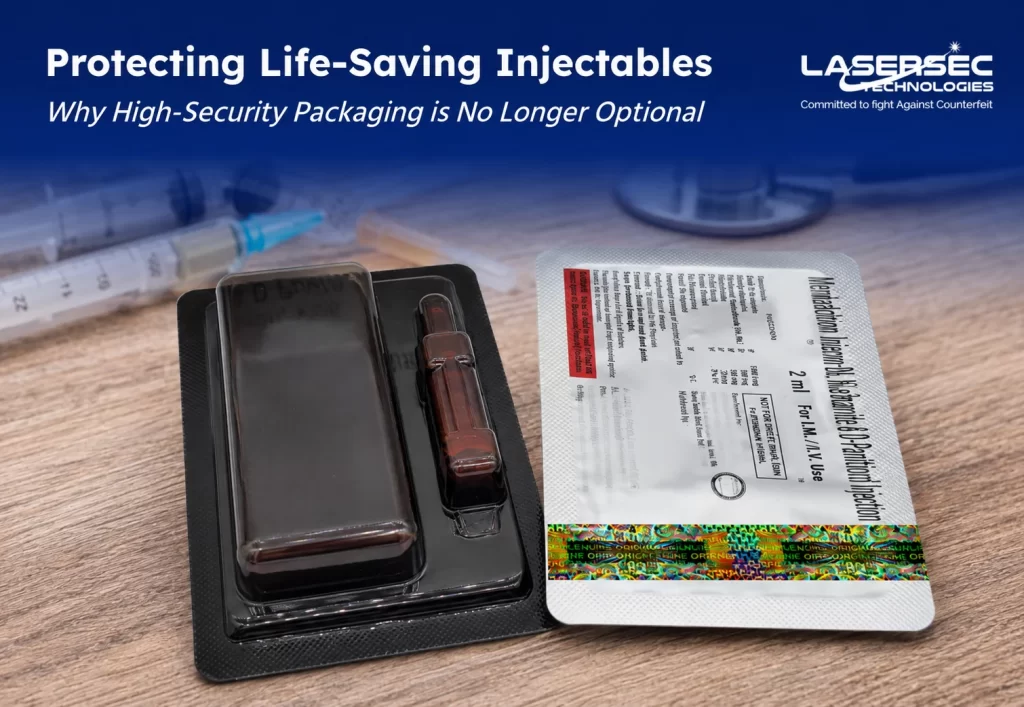 High-security packaging for injectable drugs